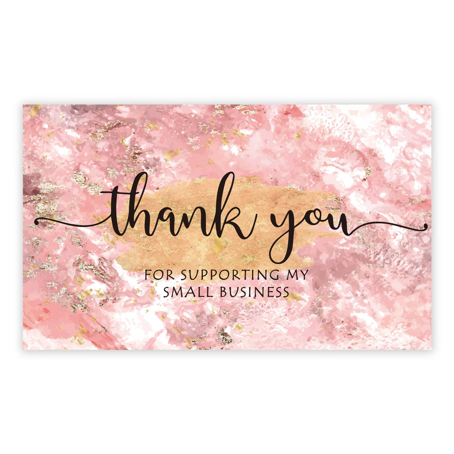9.0x5.4cm Pink Black Foil Stamp Greeting Label Custom Thank You Cards For Small Bussiness Gift Box Decoration Packaging Supplies - Image 30