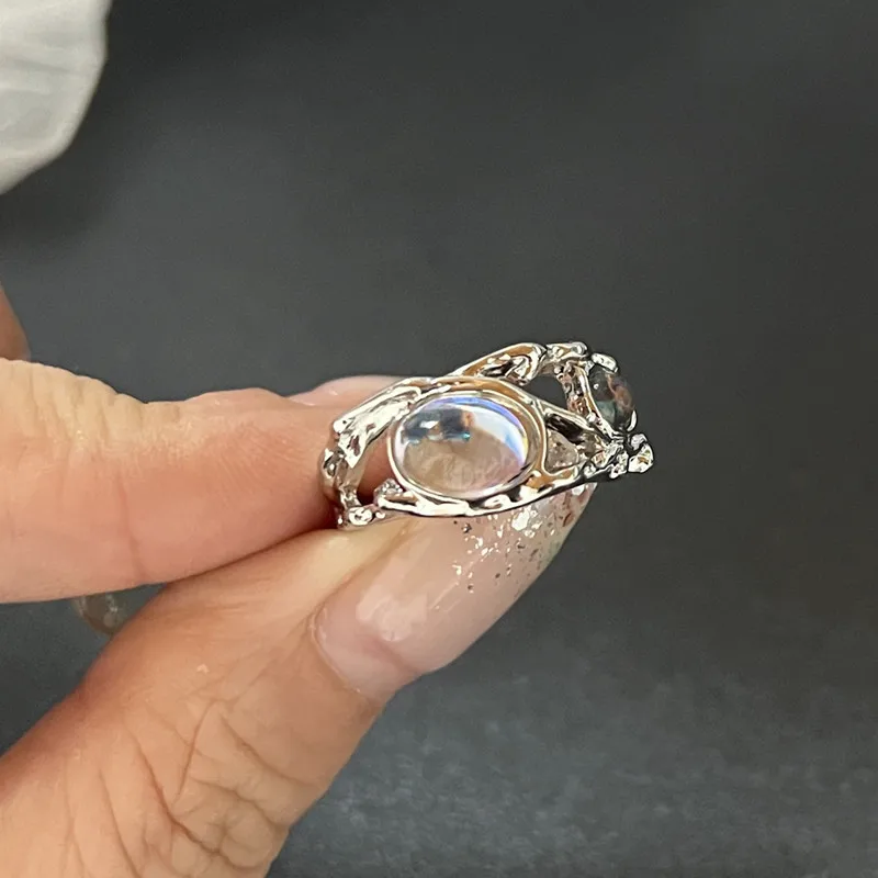 Y2K Crystal Rings Kpop Heart Adjustable Ring Irregular Geometry Punk Vintage Rings Set for Women Girls New Fashion Jewelry - Image 16