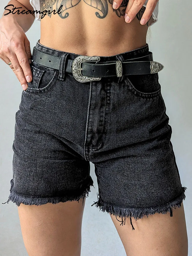 Streamgirl Blue Women's Denim Shorts Summer High Waist Casual Chic Loose Jean Shorts For Women Summer 2025 Denim Short Femme - Image 2