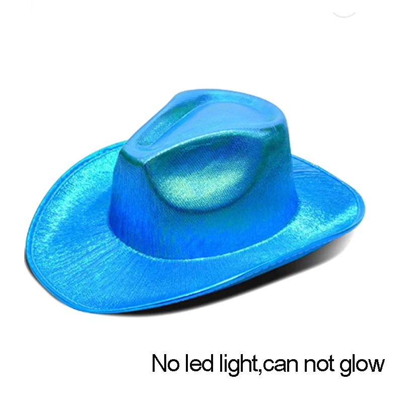 New Arrival Pearlescent Cowboy Hat Dance Costume Decorate Glowing Cowgirl Cap Glowing For Neon NightClub - Image 28
