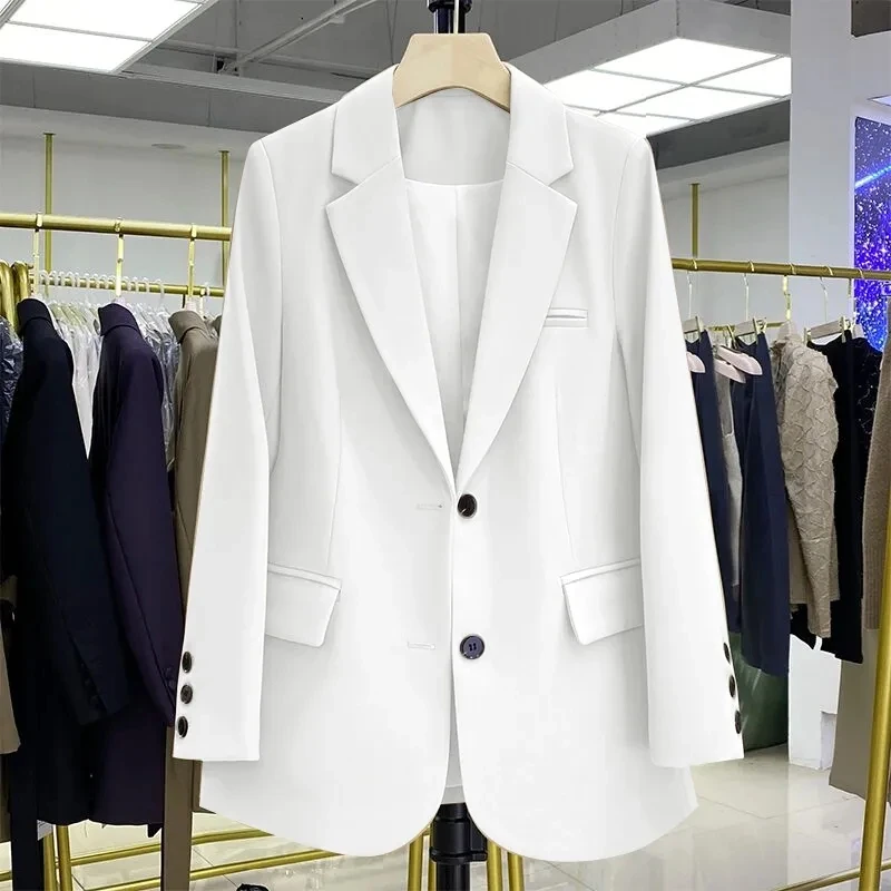 2024 New Red Suit Coat Women's Korean Style Loose Single Breasted Blazers Office Female Temperament Blazers Jacket Outwear Tops - Image 10