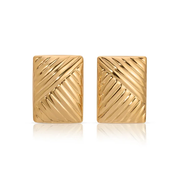 Vintage Texture Gold Plated Stainless Steel Earrings for Women Geometric Circle Twist Statement Earring Fashion Jewelry Bijoux - Image 16