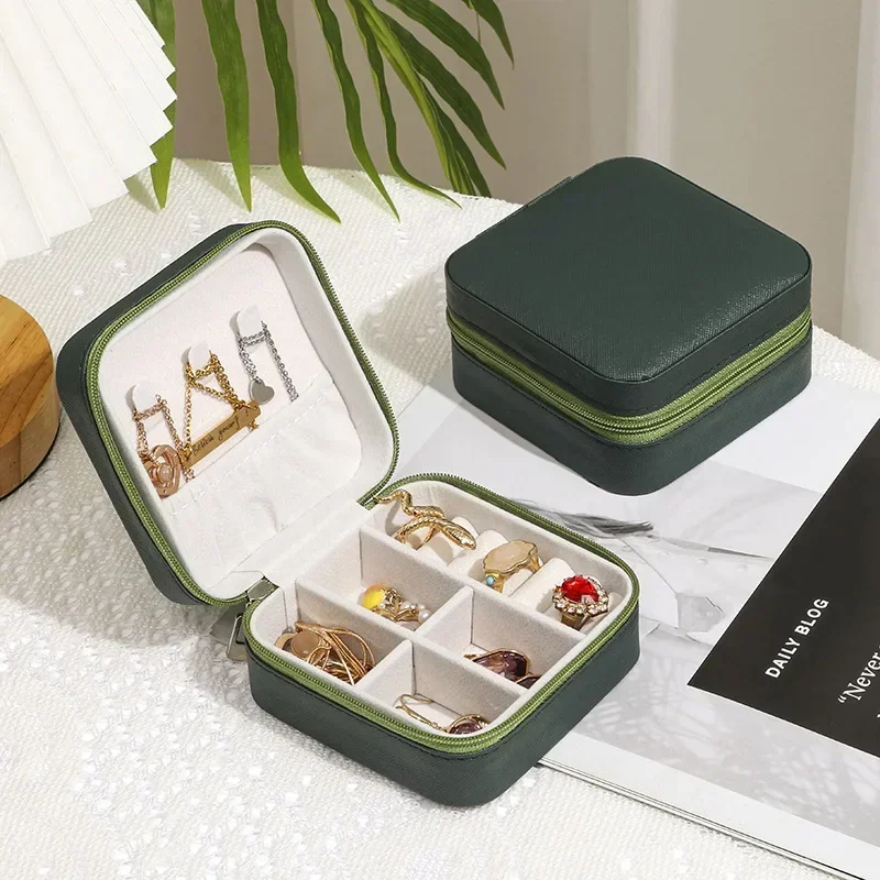 Jewelry Organizer Display Travel Jewelry Case Boxes Portable Jewelry Box Leather Storage Joyeros Organizador De Joyas - Image 15