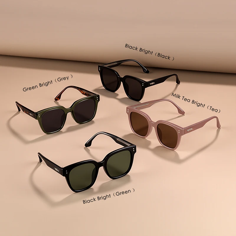 Rivets Sunglasses Men's Polarized Glasses Women Square Green Sunglass Man Eyewear 2025 Women's Eyepieces Lenses Woman Designer - Image 3