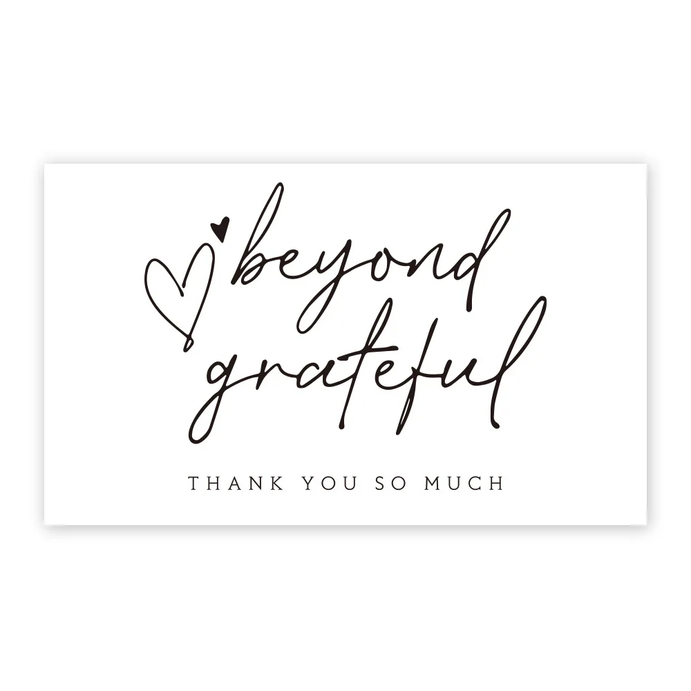 9.0x5.4cm Pink Black Foil Stamp Greeting Label Custom Thank You Cards For Small Bussiness Gift Box Decoration Packaging Supplies - Image 38