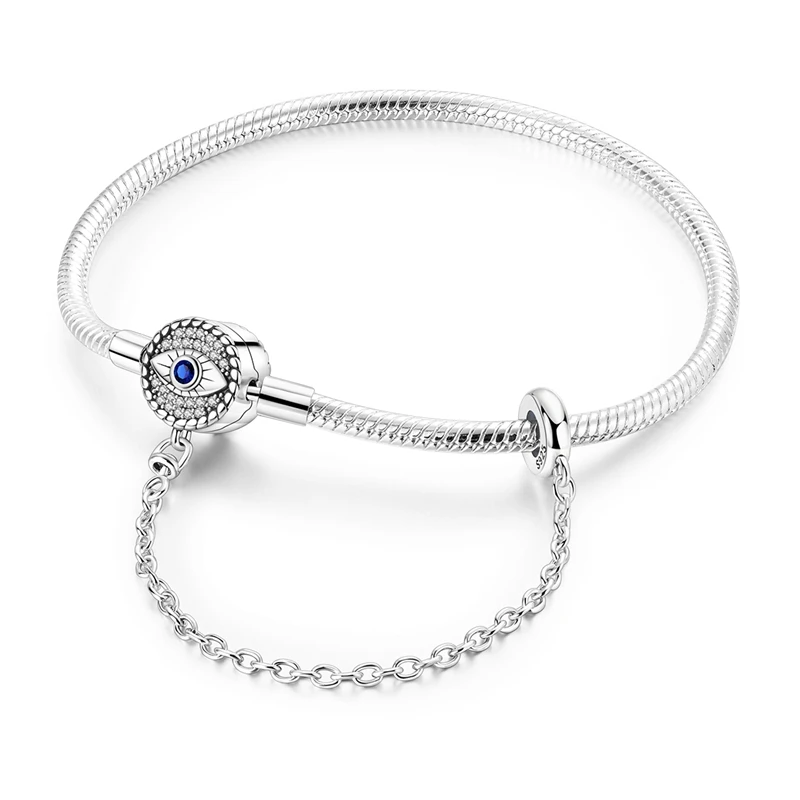 17-20CM Original 925 Sterling Silver Bracelets Clover Butterfly Cross Heart Bracelet Fit DIY Charms Beads Fashion Women Jewelry - Image 20