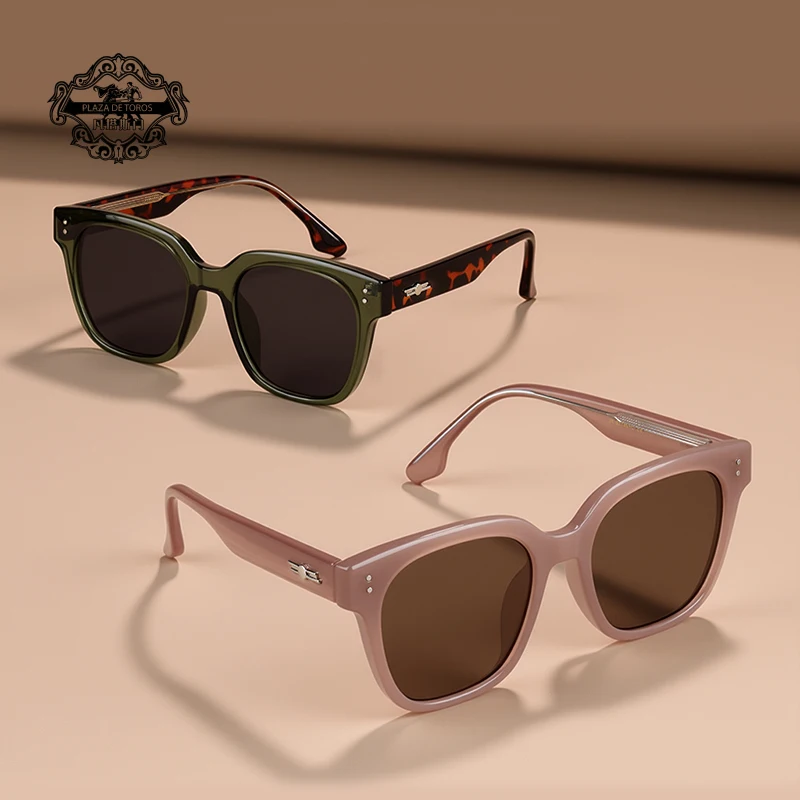 Rivets Sunglasses Men's Polarized Glasses Women Square Green Sunglass Man Eyewear 2025 Women's Eyepieces Lenses Woman Designer - Image 2