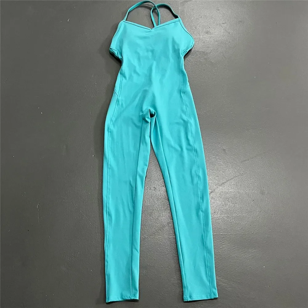 Women Athleisure Fitness Bodysuit 2025 Backless One Piece Yoga Jumpsuit Sports Gym Workout Clothes for Women Tights Active Wear - Image 10