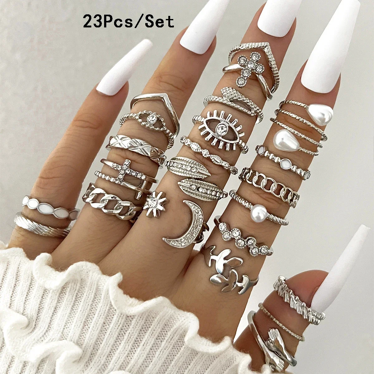 30Pcs Bohemian Geometric Knuckle Rings Set For Women Gold Silver Color Finger Ring Girls Fashion Party Jewelry Accessories - Image 16