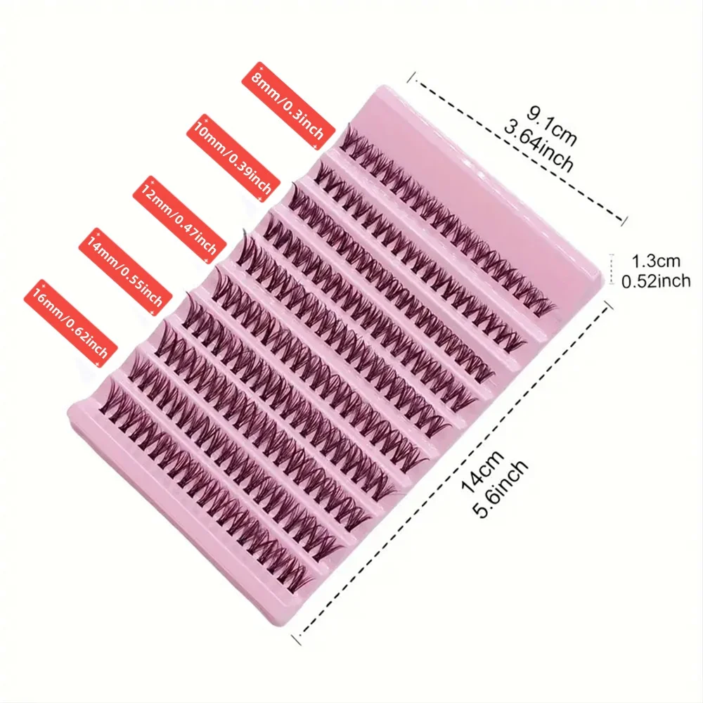 40D False Eyelashes, 200pcs 10mm/12mm/14mm Mix D Curling Cluster Lashes Individual Lash Extensions Soft And Natural False Eyelas - Image 2