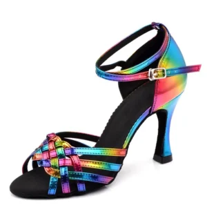 Cheap Latin Dance Shoes for Women 2025 Summer Soft Bottom Indoor High Heel Party Ballroom Dancing Tango Practice Sandals Girls