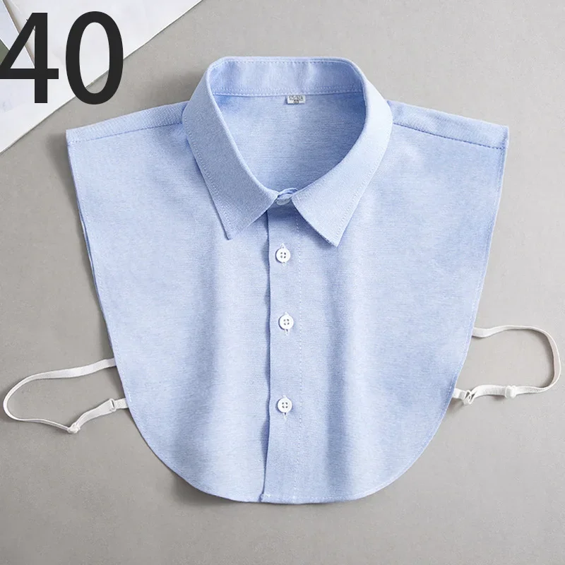 Oxford Textile Cotton Fake Collar for Men Unisex Versatile Spring Summer Fashion Business Collar Inside Office Work Fake Shirt - Image 6