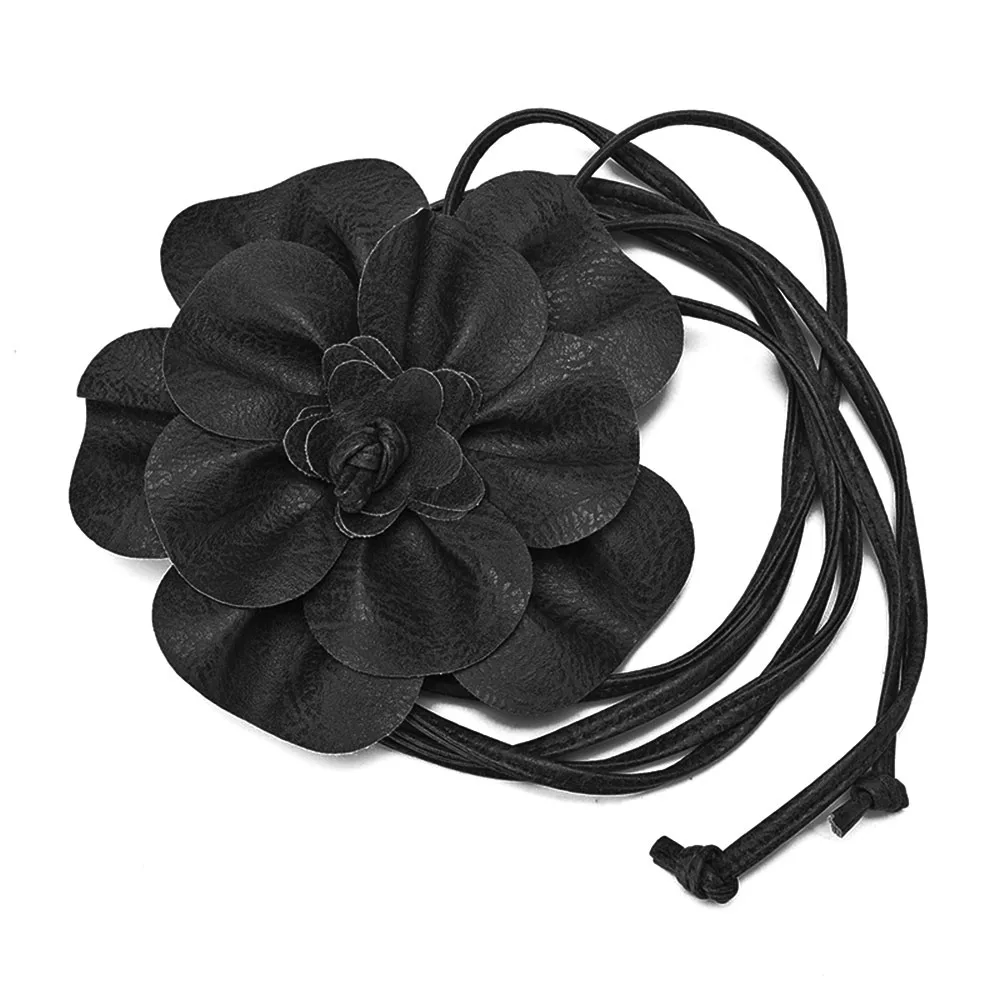 PU Leather Flower Rope Belts Luxury DIY Woven Waistband Strap Decorative Waist Braid Tie For Skirts Jeans Dress Clothes Fashion - Image 11