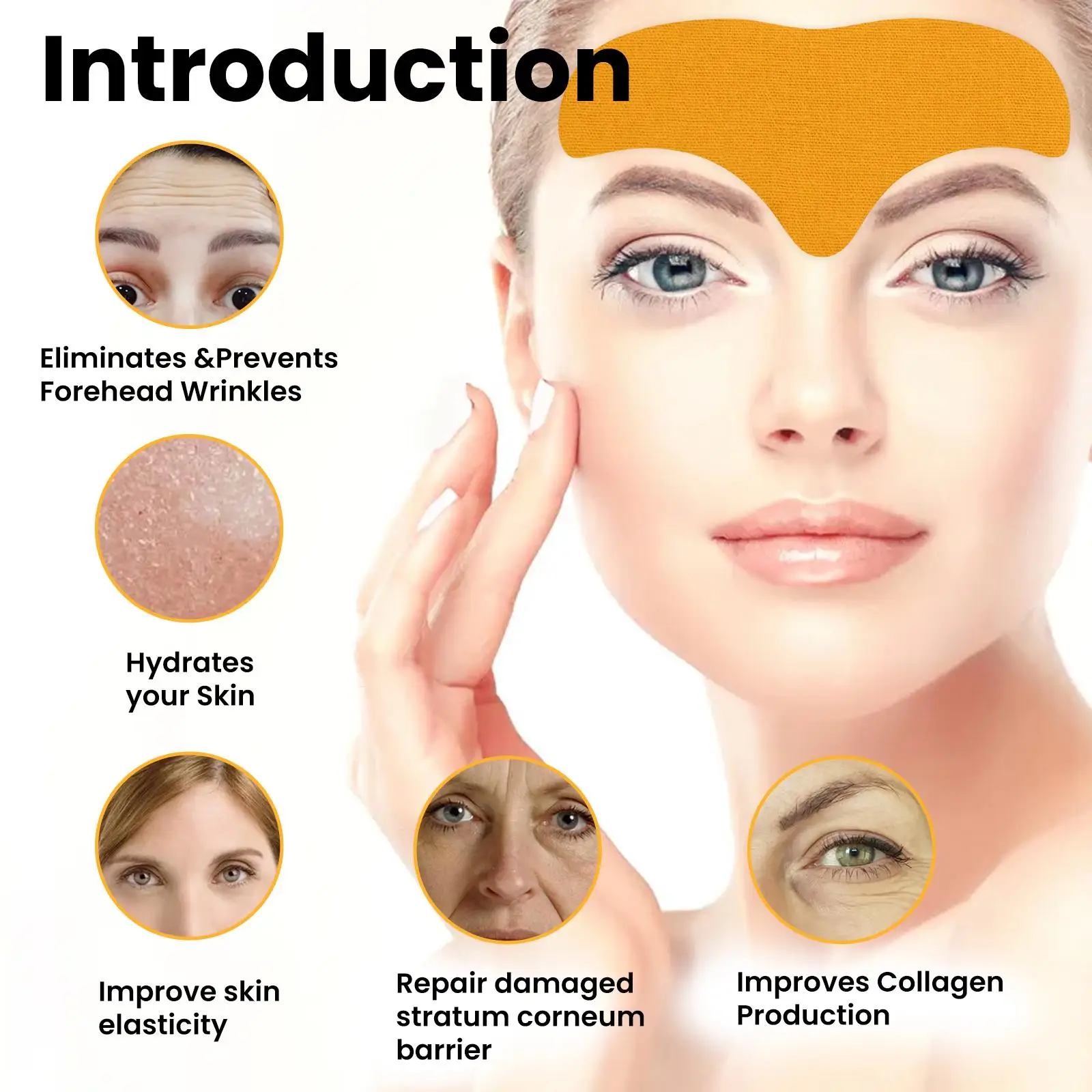Forehead Wrinkle Patch Anti-Aging Smoothes Fine Lines Collagen Face Mask Anti-wrinkle Removal Gel Patch Face Skin Care Tools - Image 2