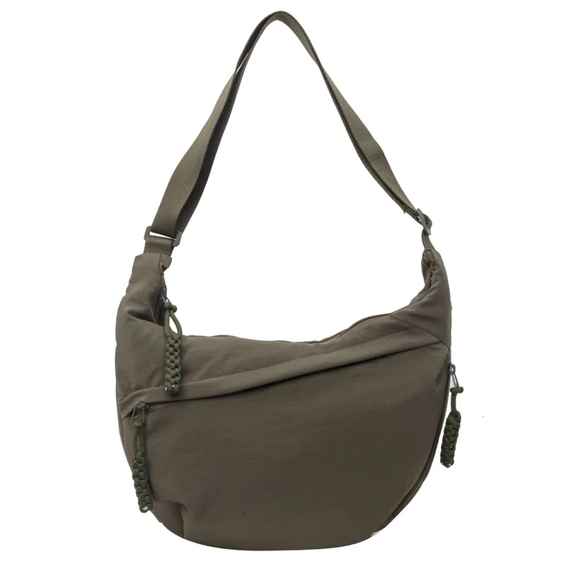 Leisure Crossbody Hobo Bag with Large Capacity Versatile and Niche Design Nylon Shoulder Bag Student Class Mailman Bag - Image 8