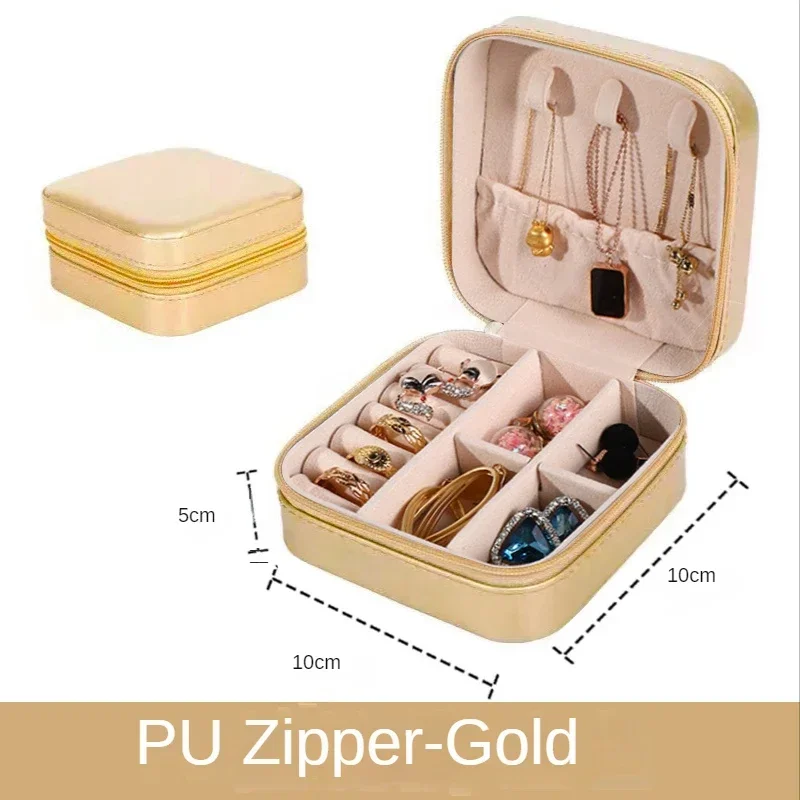 Jewelry Organizer Display Travel Jewelry Case Boxes Portable Jewelry Box Leather Storage Joyeros Organizador De Joyas - Image 11