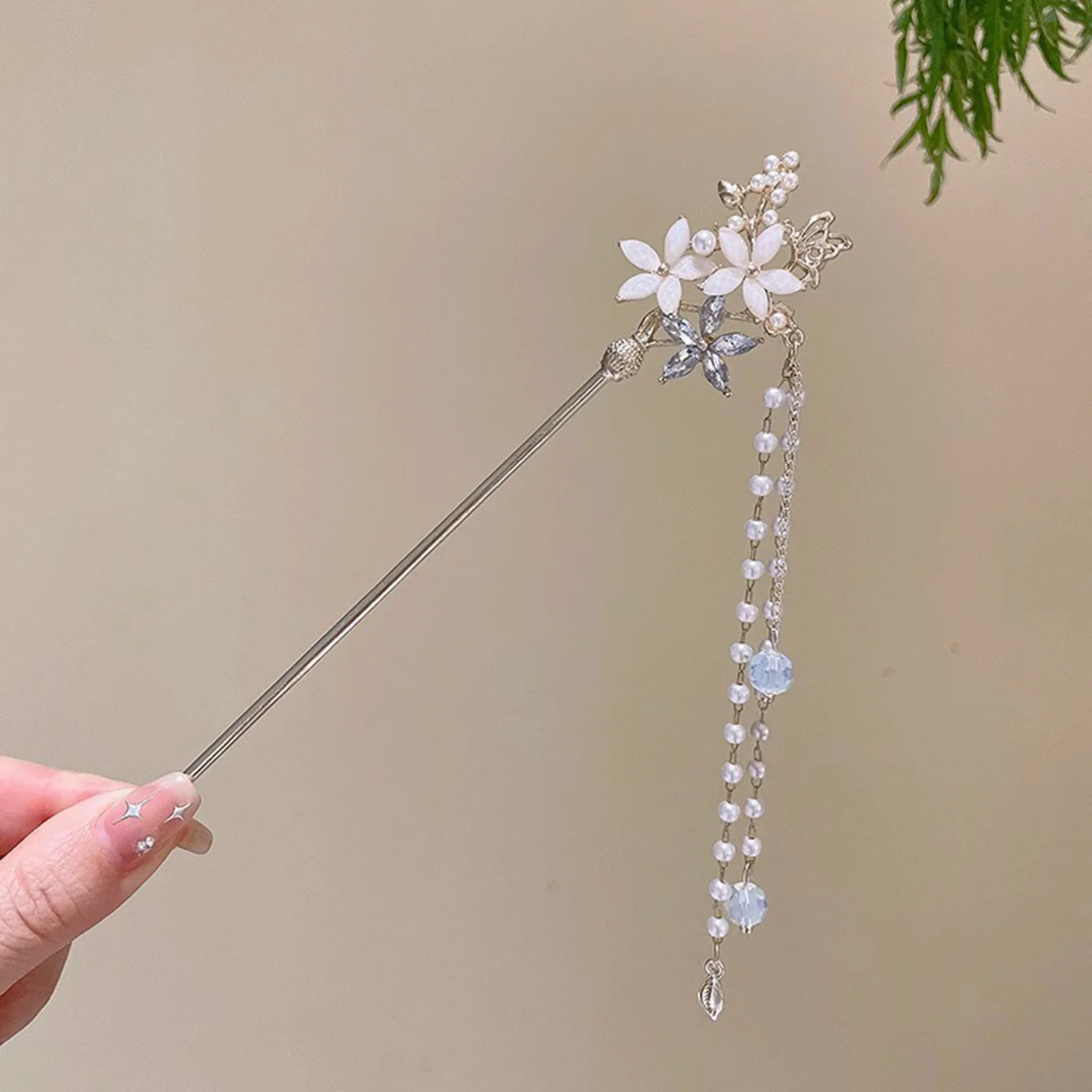 Light Luxury Flower Hairpin For Women Chinese Style Floral Butterfly Tassel Hair Stick Elegant Metal Jewelry Hairpin Hair Clips - Image 8
