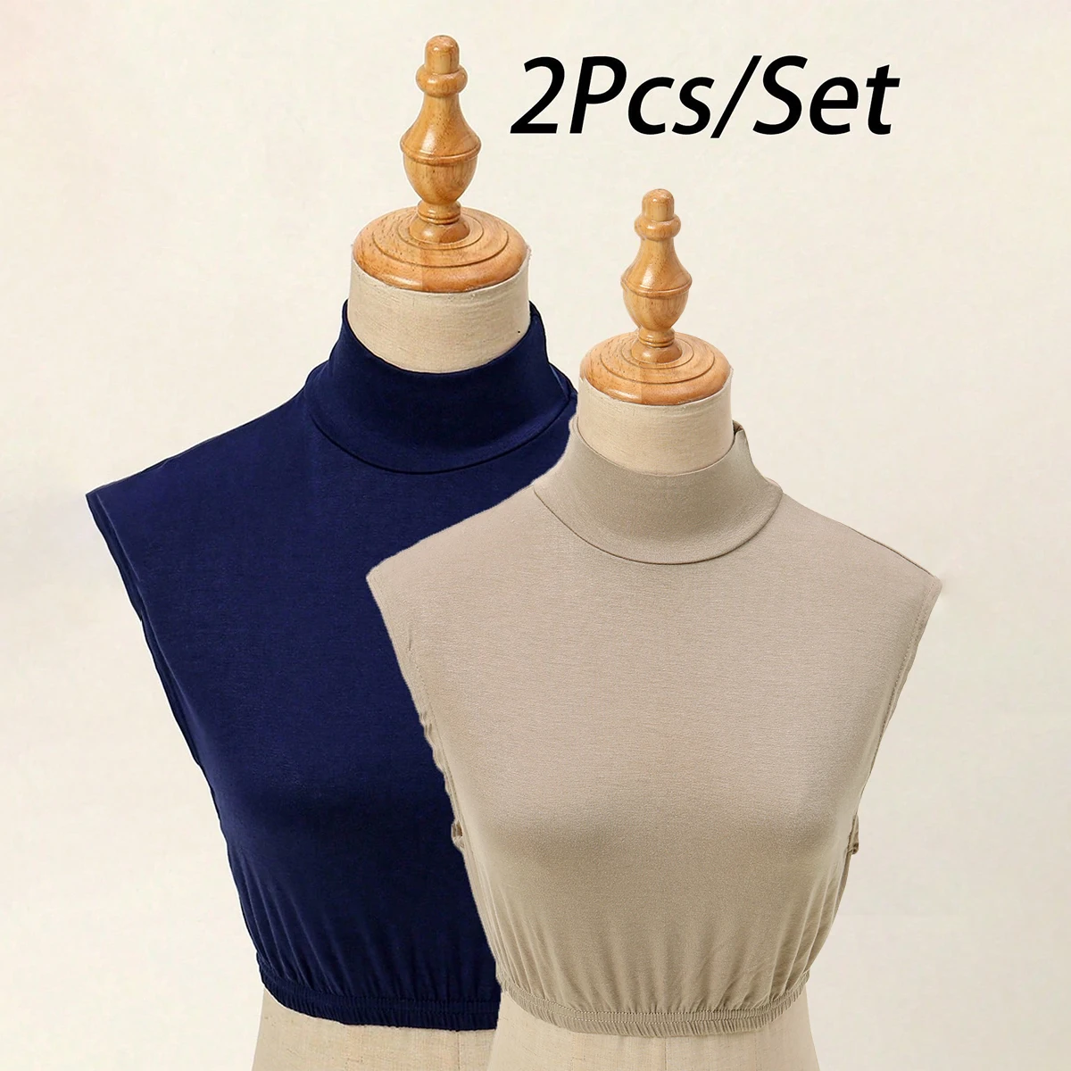 Newest Cotton Modal False Collar Neck Cover Detachable Collars Solid Color False Collar For Woman Mock Half Top Loose Hem Collar - Image 16