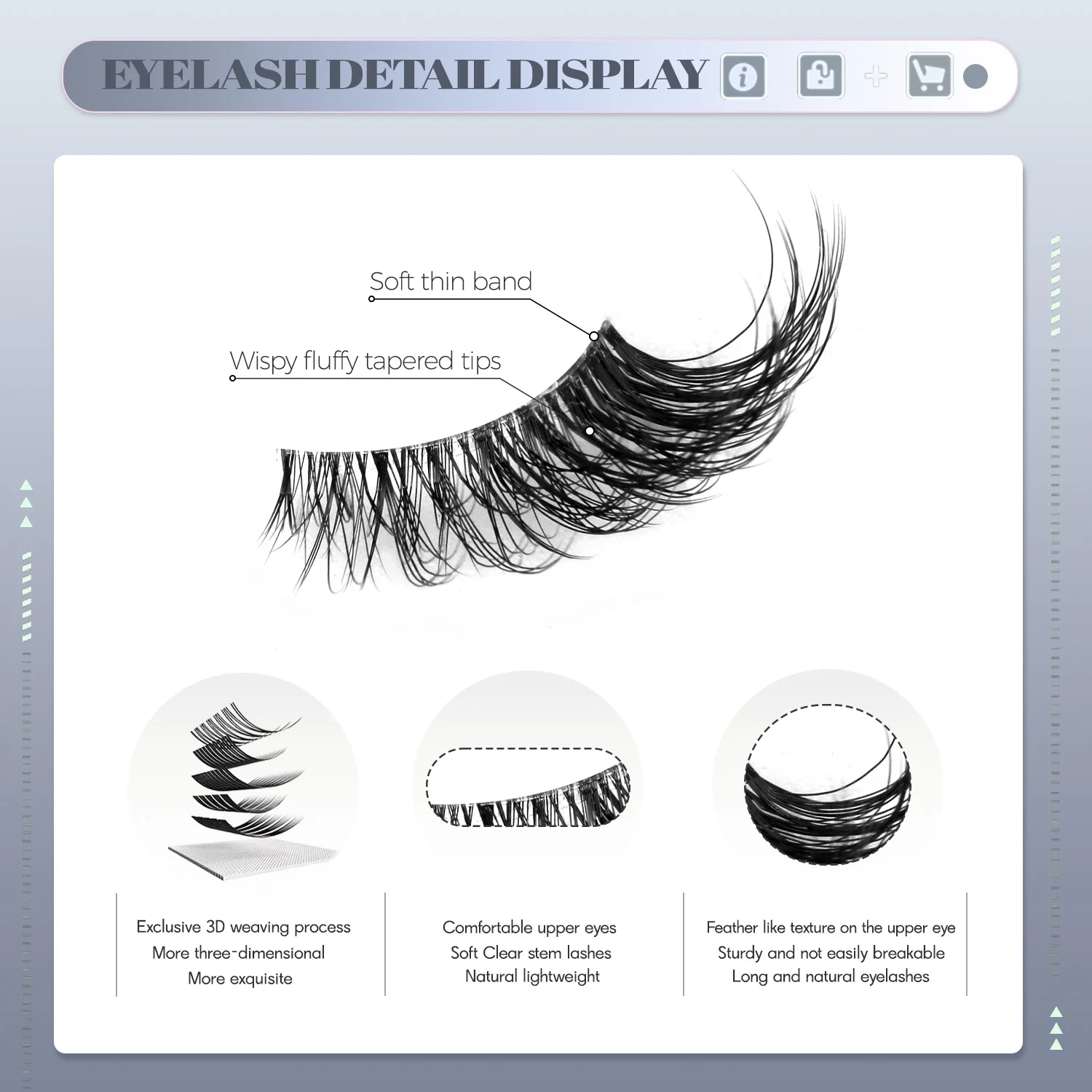 GROINNEYA Half Eyelashes Fluffy Cat Eye Lashes Style Natural Long 3D Faux Mink Lashes Winged End Eye Elongated Eyelash Extension - Image 3