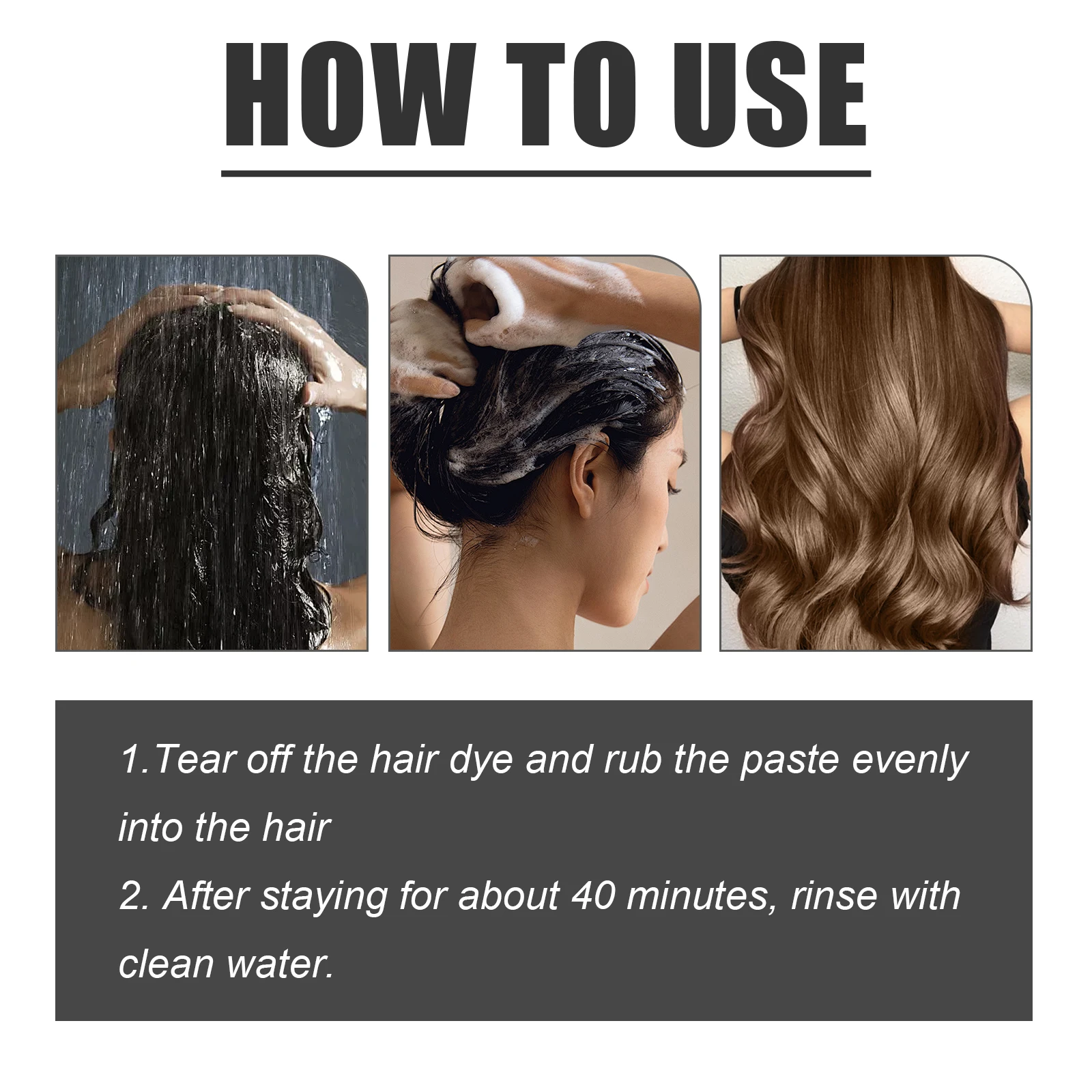 Long Lasting Bubble Hair Dye Shampoo Natural Ginger Color Hair Dye Moisturize Dry Hair Strengthening Back To Black Hair Colored - Image 6