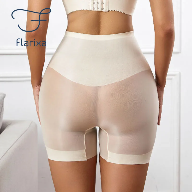 Flarixa Body Shapewear Woman High Waist Slimming Shorts Postpartum Abdomen Control Panties Ultra Thin Ice Silk Shaping Underwear - Image 3