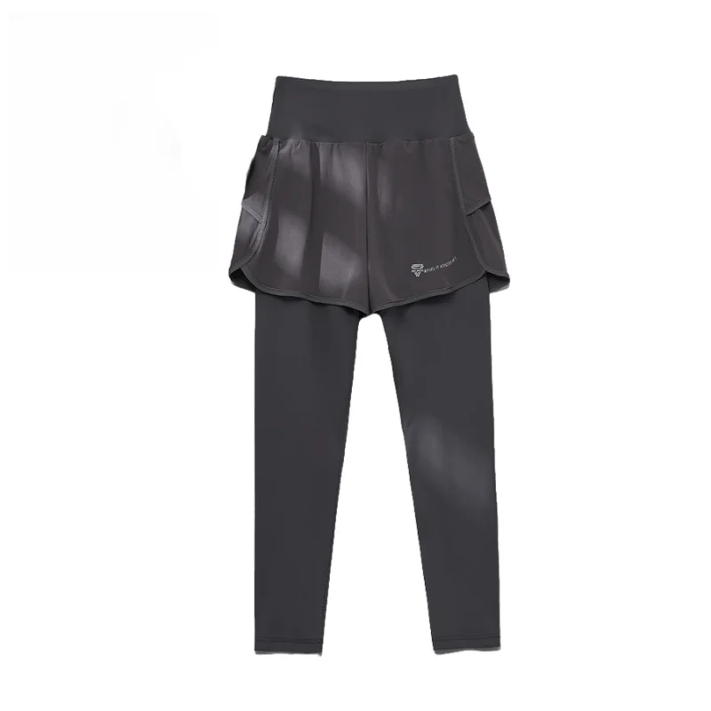 DRUR Women Gym Cropped Trousers Summer Lightweight 2 in 1 Yoga Pants Female High Waist Sports Leggings Fitness Running Tights - Image 3