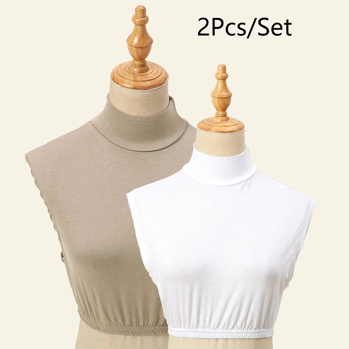 Newest Cotton Modal False Collar Neck Cover Detachable Collars Solid Color False Collar For Woman Mock Half Top Loose Hem Collar - Image 12
