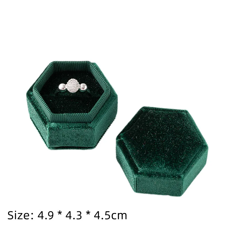 Square Engagement Velvet Earring Ring Packaging Box Jewelry Organizer Valentine Day Gift Case Ring Display Storage Wholesale - Image 15