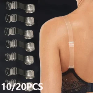 FallSweet 2/4/10/20PCS Adjustable Invisible Clear Bra Straps for Women  Transparent Elastic Shoulder Belt Lingerie Accessories