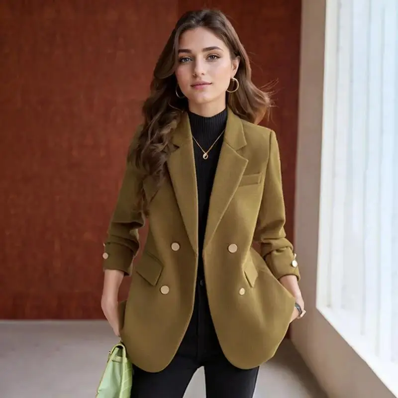 Luxury Brand Blazers Women Clothing Autumn Winter Jacket Button Office Ladies Coat Design Jacket Long Sleeve Outerwear Suits New - Image 2