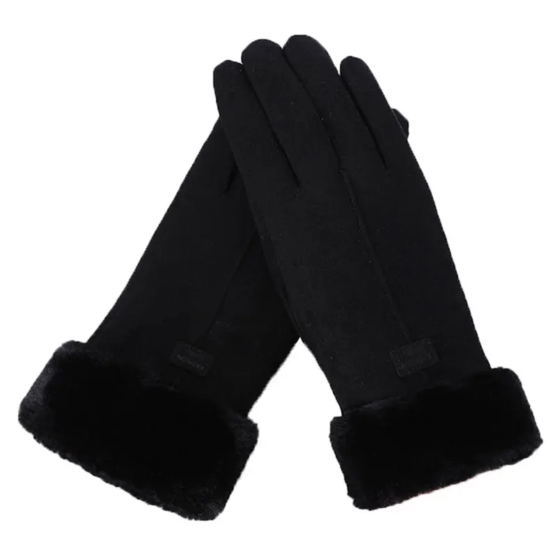 New Fashion Gloves Autumn Winter Cute Furry Warm Mitts Full Finger Mittens Women Outdoor Sport Female Gloves Screen - Image 8