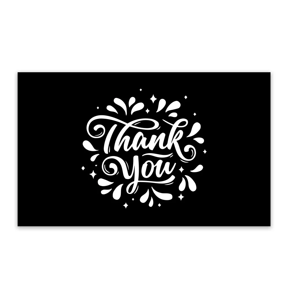 9.0x5.4cm Pink Black Foil Stamp Greeting Label Custom Thank You Cards For Small Bussiness Gift Box Decoration Packaging Supplies - Image 22