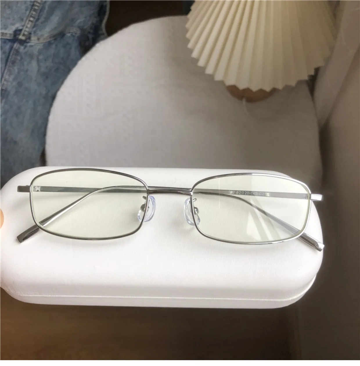 Y2K Harajuku Small Square Frame Glasses for Women Retro Silver Metal Eyeglasses Reading Spectacle Blue Light Blocking Eyewear - Image 8