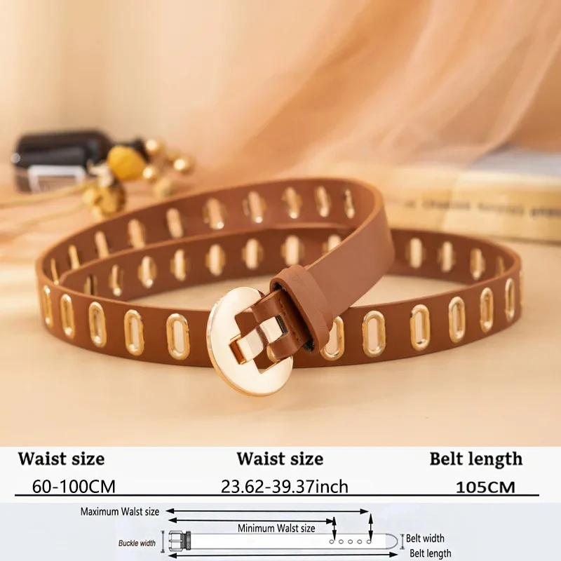 Fashion Women Belt Gold Buckle Belts For Women Waist Belts High Quality Waistband Luxury Ladies Brand For Pants Dresses DT004 - Image 9