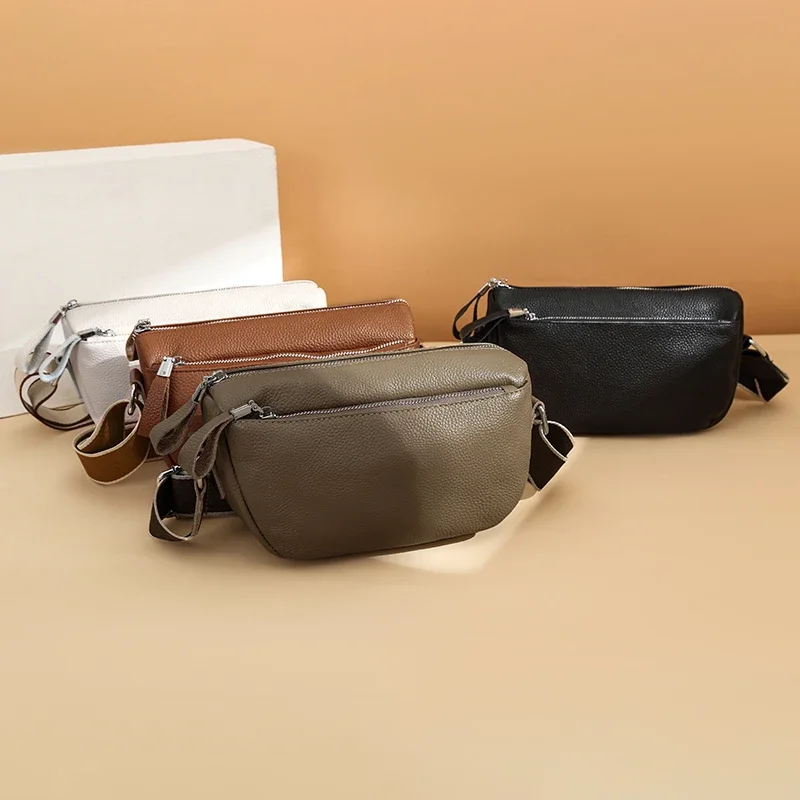 High Quality Cow Leather Handbag Multilayer Women Bag Luxury Genuine Leather Shoulder Crossbody Bag Female New Ladies Tote Sac - Image 3