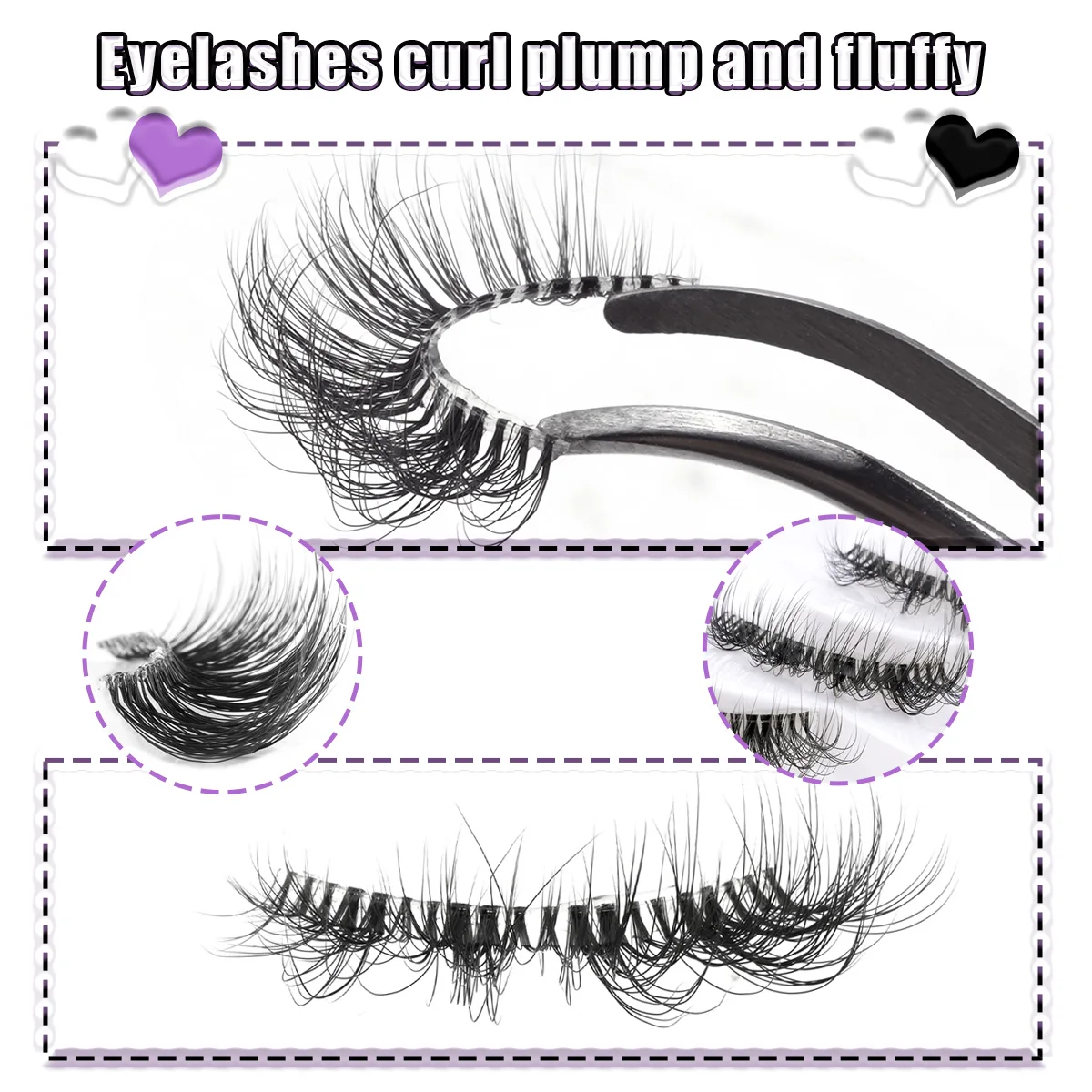 3/6/10 Pairs Wispy Half Eyelash Fluffy False Eyelashes Full Natural Long Mink Lashes Extension Makeup Handmade Cat Eye Faux Cils - Image 3