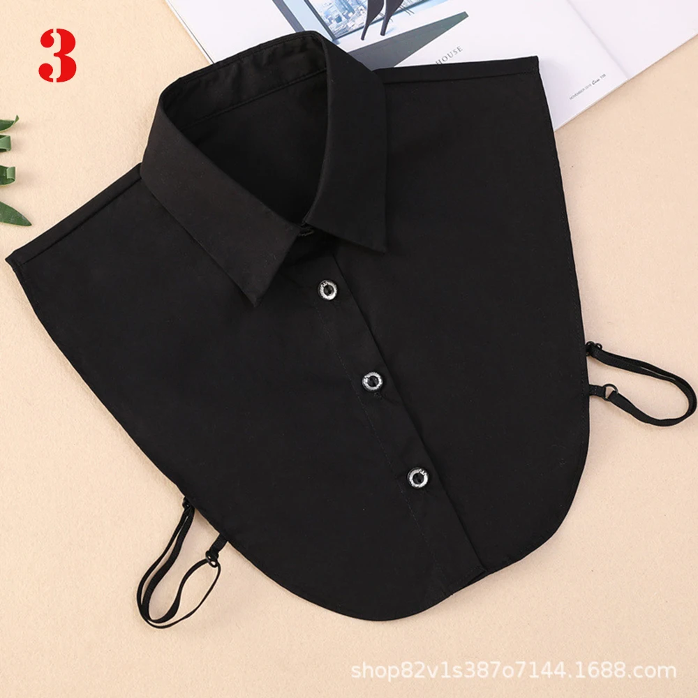 White & Black Blouse Detachable Collars False Collar Solid Shirt Lace False Collar Women Clothes Accessories - Image 11