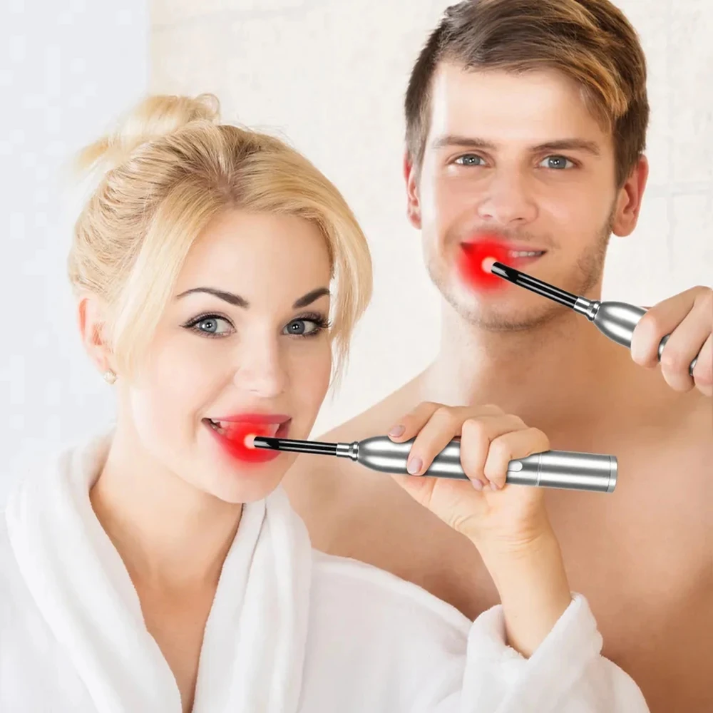 Tuhopeta Red Light Therapy Device for Mouth Sores 660nm 850nm Near-Infrared LED Skin Care Wand for Cold Sore Treatment - Image 6