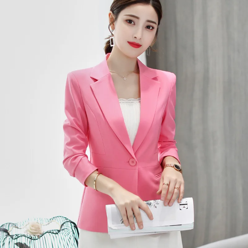 Royal Blue Suit Jacket Women's Stylish Slim Coat New Fall Women Blazer Pink, Red, White, Black Girl Tops Reefer Jackets - Image 5