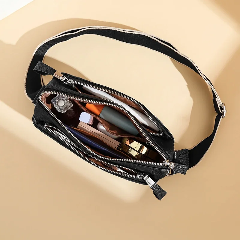 High Quality Cow Leather Handbag Multilayer Women Bag Luxury Genuine Leather Shoulder Crossbody Bag Female New Ladies Tote Sac - Image 5