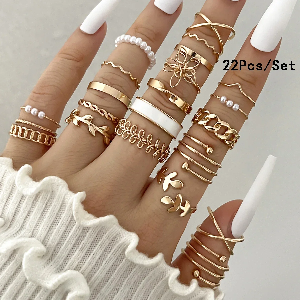 30Pcs Bohemian Geometric Knuckle Rings Set For Women Gold Silver Color Finger Ring Girls Fashion Party Jewelry Accessories - Image 21
