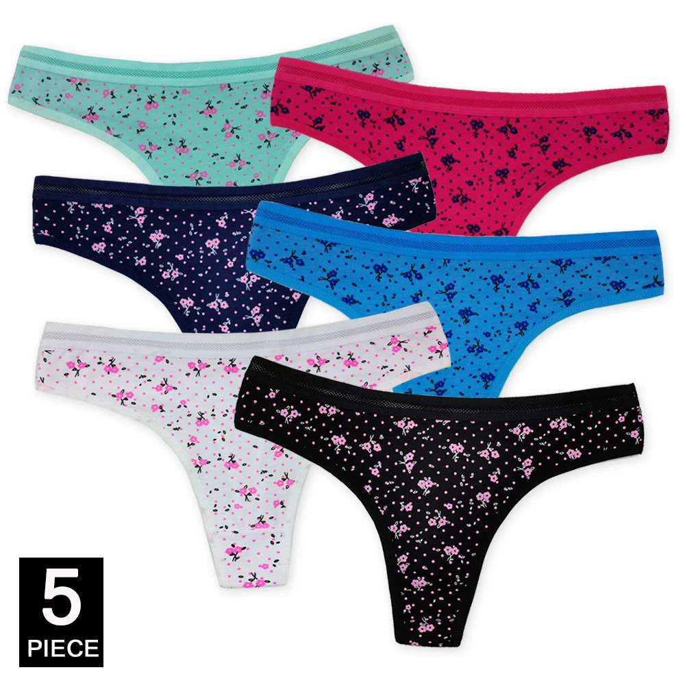 Ladies Sexy Lace Panties Women Thongs Breathable Low Waist Fashion G Strings Hollow Transparent Underwear Lingerie 5 pcs/lot - Image 7