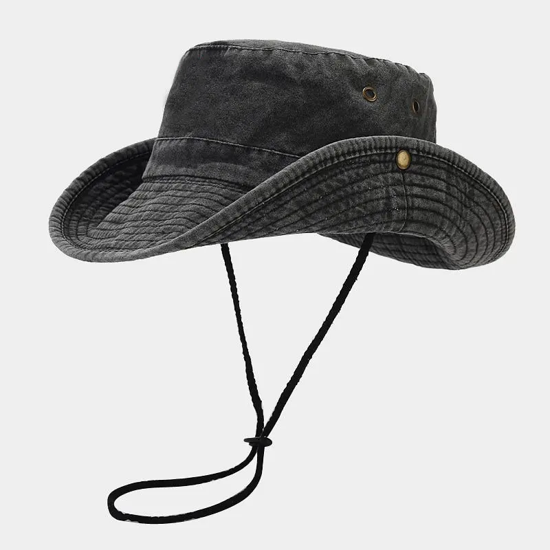 2023 Four Seasons Cotton Solid Bucket Hat Fisherman Hat Outdoor Travel Sun Cap for Men and Women 191 - Image 3