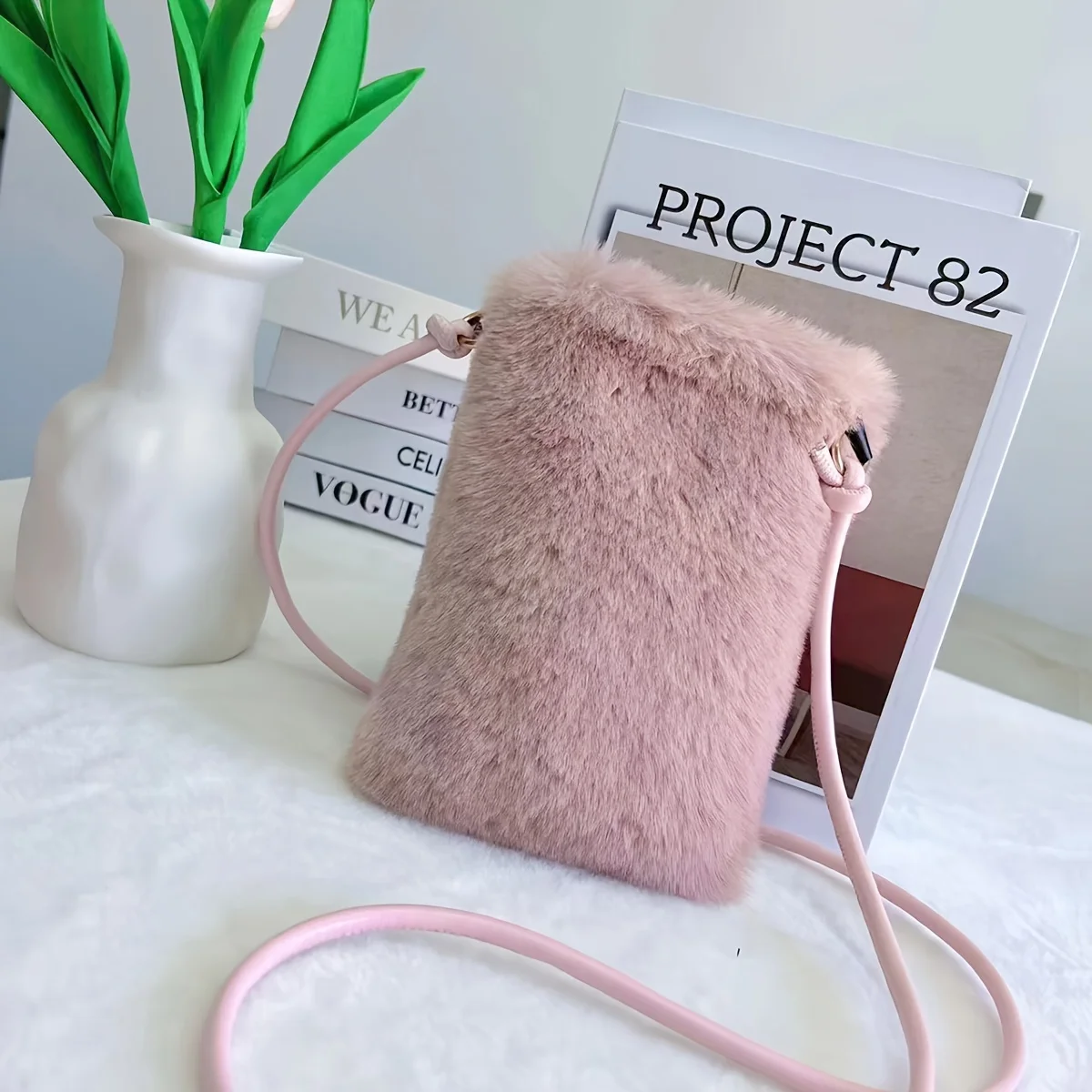 Women Handbags Fashion Plush Shoulder Bags Large Capacity Crossbody Bags for Women Phone Purse Small Flap For Autumn and Winter - Image 6