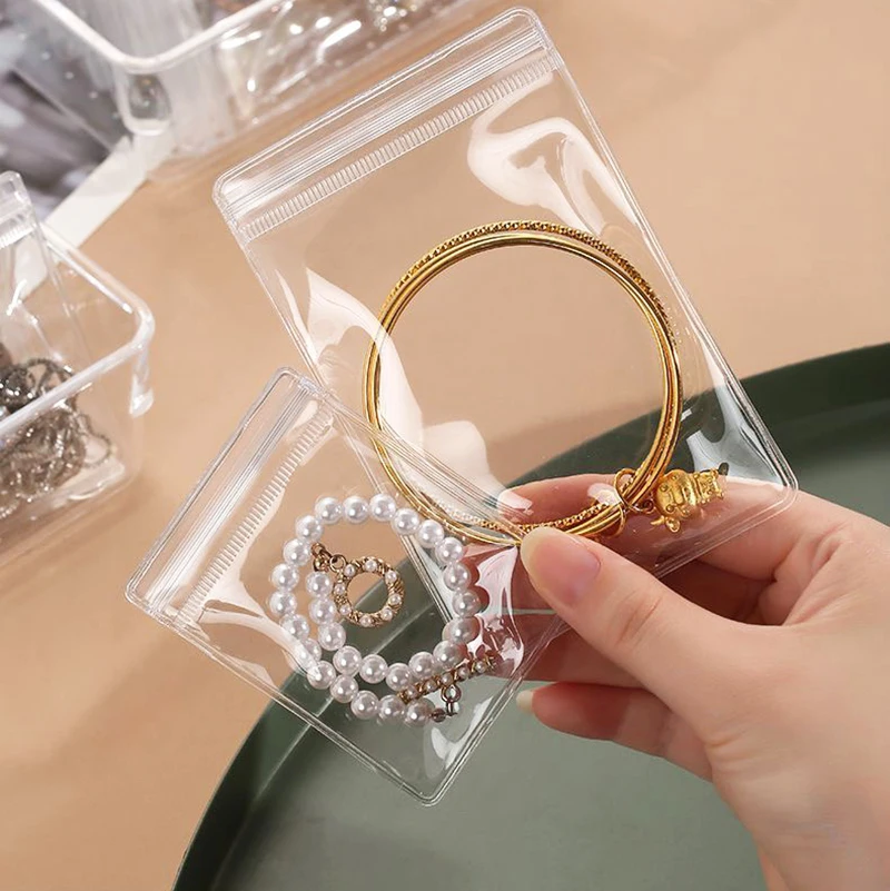 10/20Pcs Transparent PVC Jewelry Organizer Pouches Bag Anti-Oxidation for Earring Pendant Necklace Bracelet Storage Holder Boxes - Image 6
