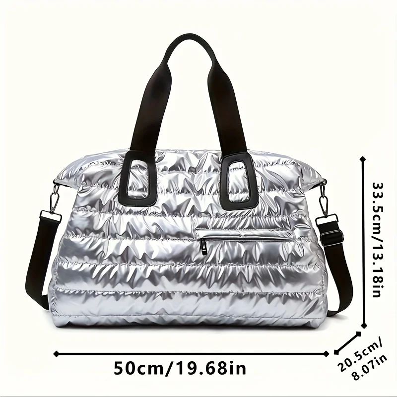 Large Capacity Women's Travel Bag Waterproof Nylon Fashion Shoulder Bag For Women Dry-wet Separation Fitness Bag Yoga - Image 4