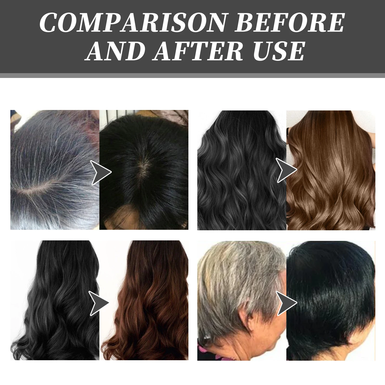 Long Lasting Bubble Hair Dye Shampoo Natural Ginger Color Hair Dye Moisturize Dry Hair Strengthening Back To Black Hair Colored - Image 5