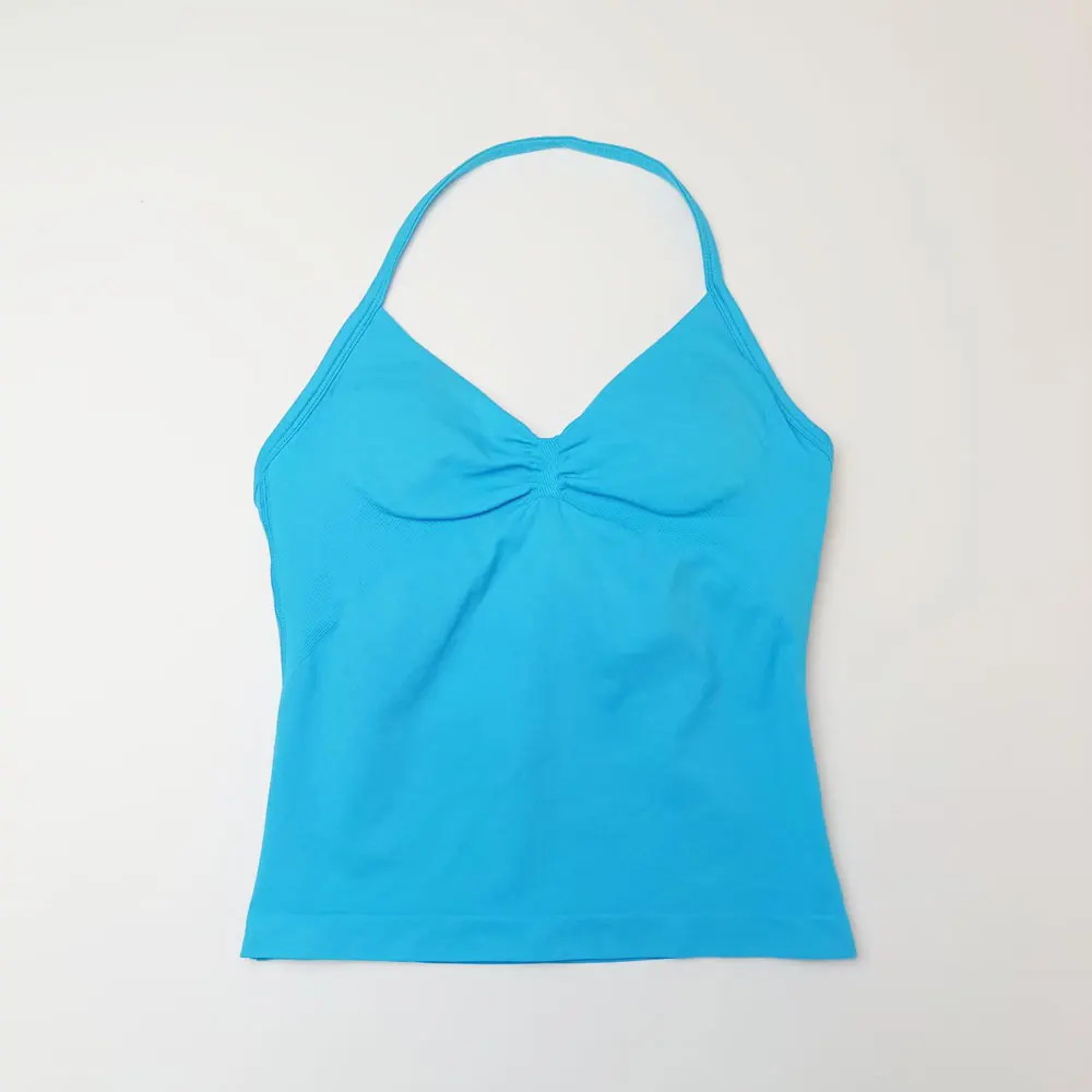 NCLAGEN Longline Strappy Top Sports Yoga Vest Women's Fitness Tank Top Gym Beautiful Open Back Bra Running Workout Halter - Image 20