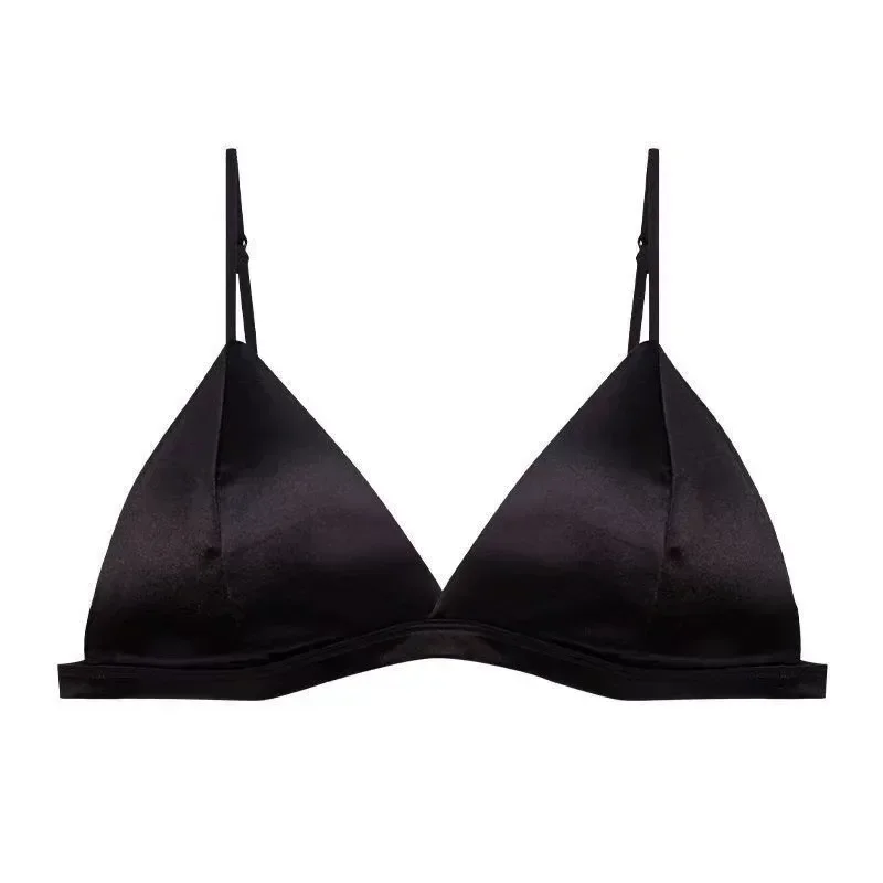 Women's French Style Bra Girl Wrapped Chest Adjustable Shoulder Strap Single Buckle Satin Sexy Tube Top Underwear Lingerie - Image 8