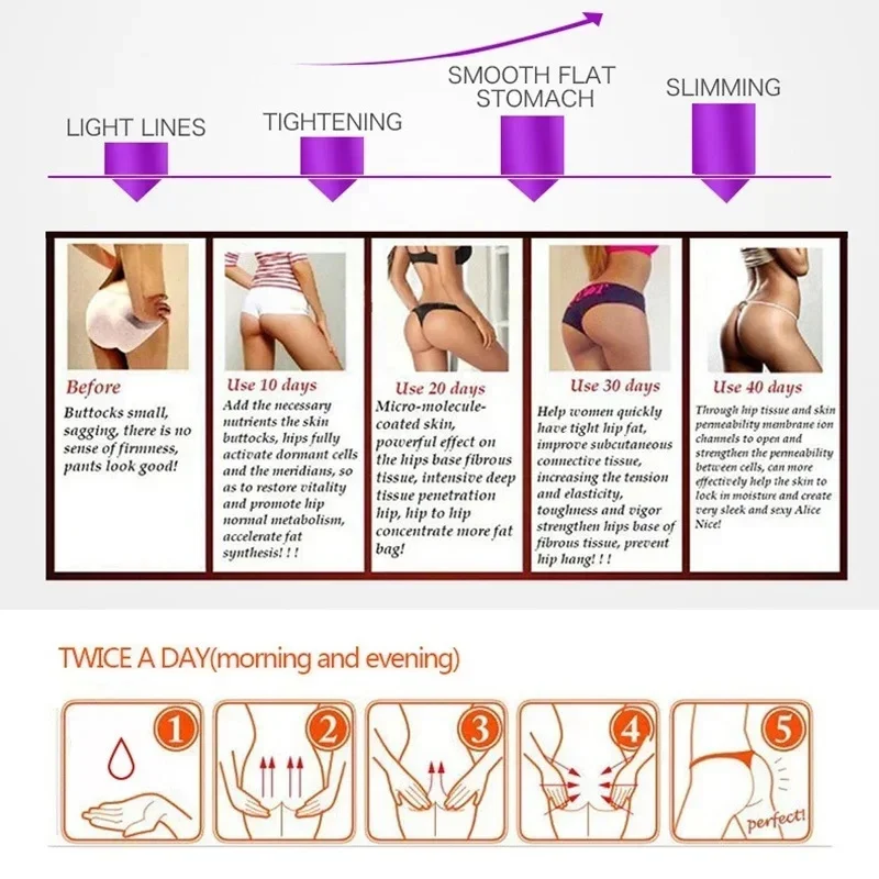 Buttock Enlarge Butt Enhancement Essential Oil Butt Lift Up Firming Big Hip Enhance Cream Butt Breast Plump Growth Sexy BodyCare - Image 6